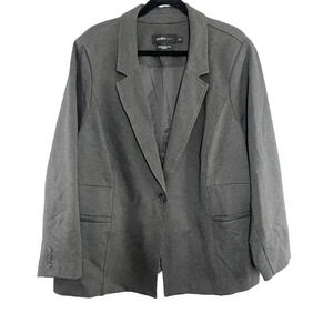 Torrid Studio Gray One Button Business Casual Blazer Jacket Women's Plus Size 4X